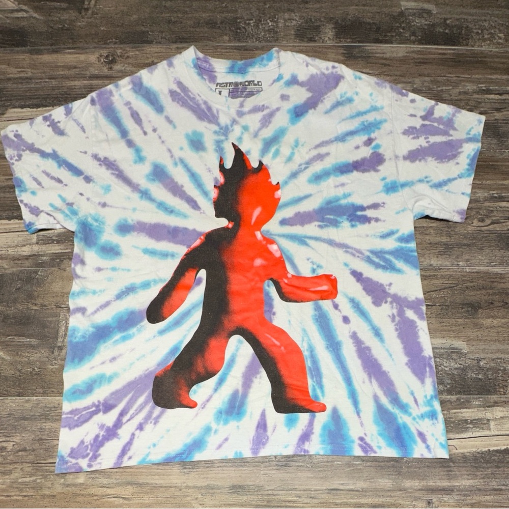 Astroworld Fest T-shirt 2021 -  Tie Dye Shirt - Travis Scott Cactus Jack Men’s L